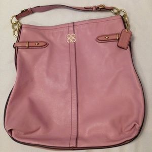 Coach Women's Shoulder Bag, Pink Leather